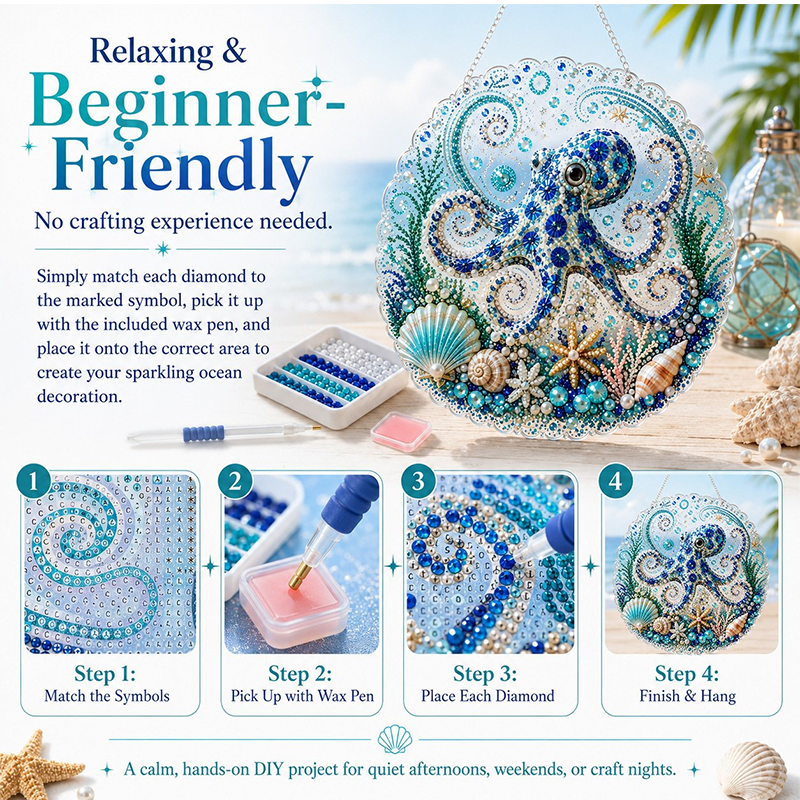 🌊 DIY Ocean Pearl Painting – Create Your Own Unique Wall Art with a Beautiful Sea Theme