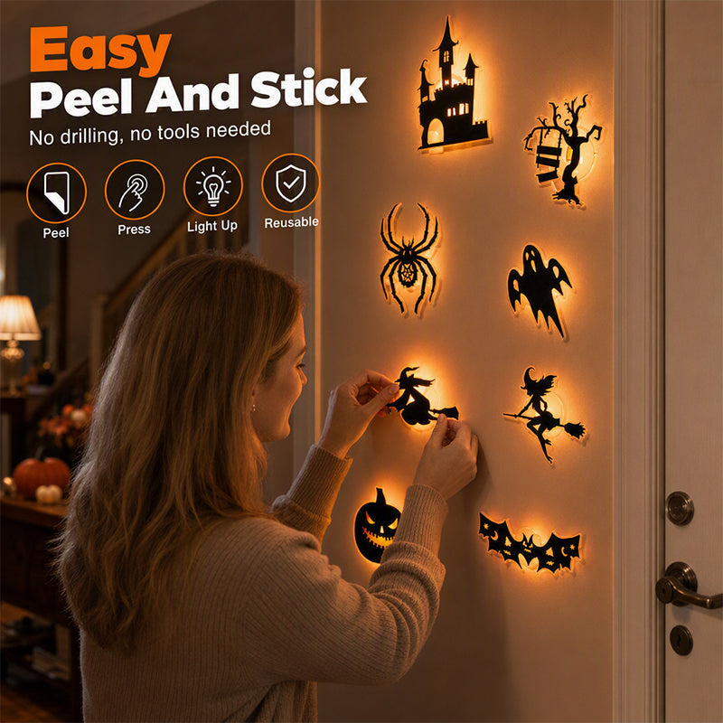 🎃Halloween Glow in Dark Wall Stickers🦇🪄