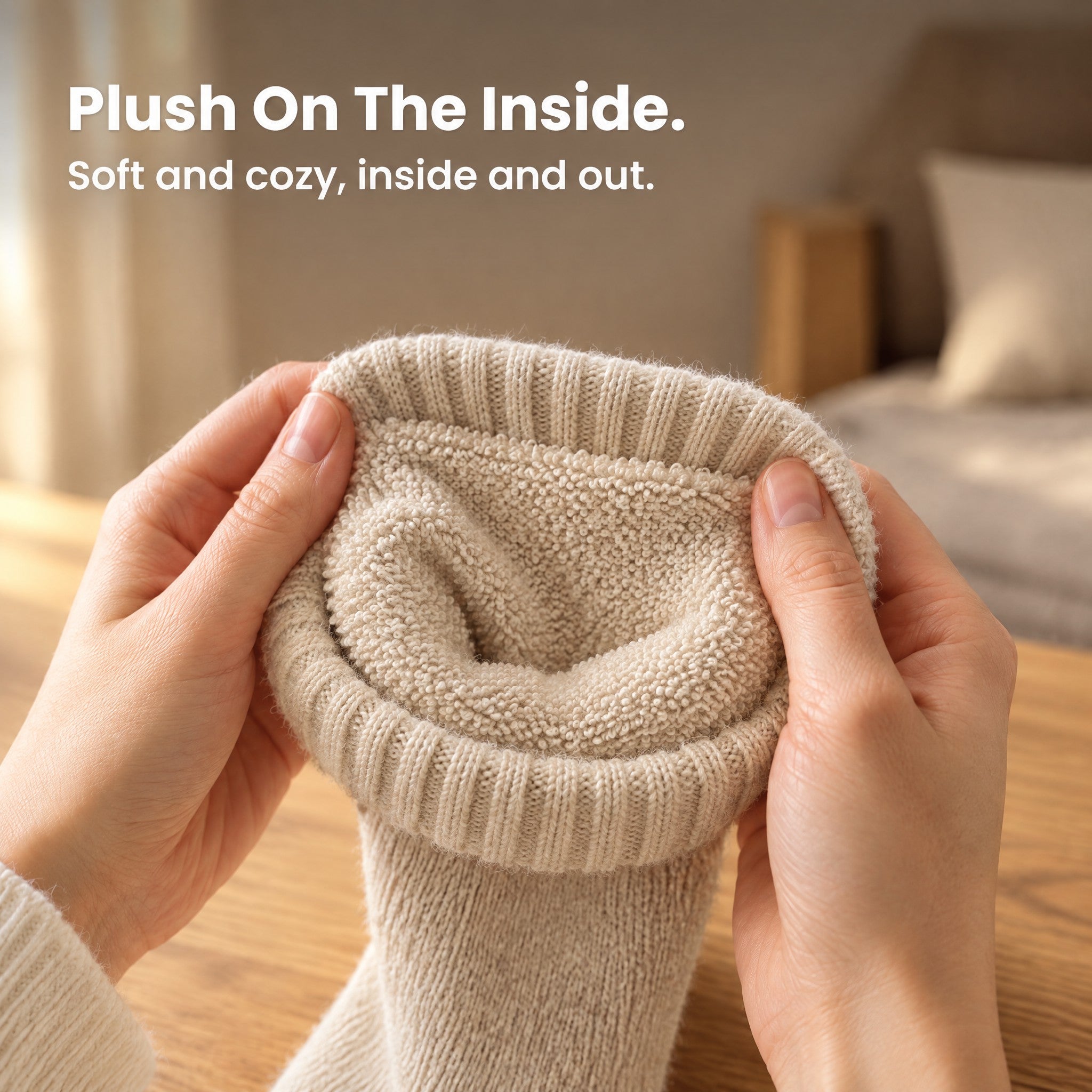 Soft terry-looped sock interior